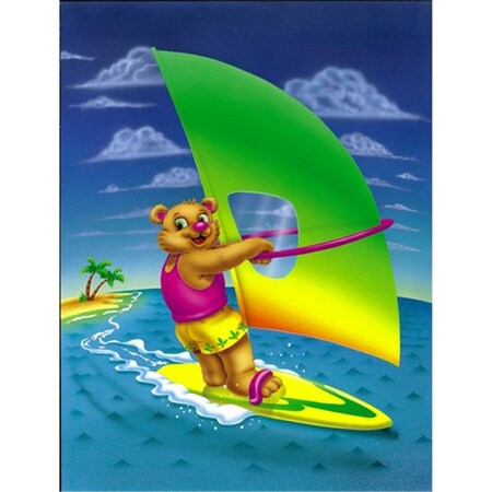Carolines Treasures Teddy Bear Sailing Flag Canvas House Size APH0416CHF
